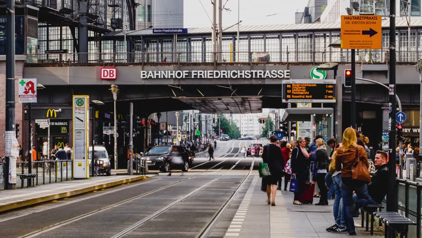Timelapse motion video in Germany, Berlin in Europe