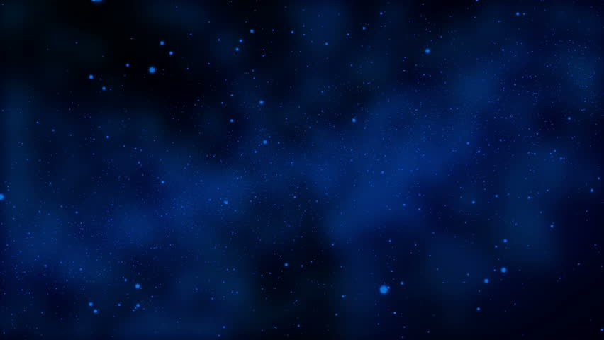 Blue glowing particles float against a cloudy blue background. Motion graphic. | Shutterstock HD Video #23304217