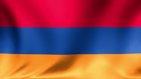 Armenia Flag. Background Seamless Looping Animation. 4K High Definition Video.