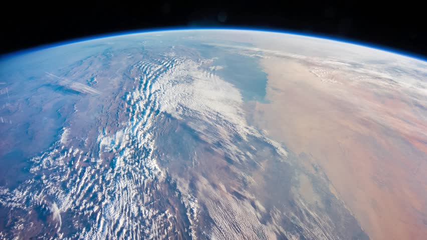 A Jump over the Terminator.  pass from western Iran, near the border of Iraq, to the Southern Ocean, just south of Western Australia. Visible Persian Gulf, Arabian Peninsula, Iran, City of Dubai. Royalty-Free Stock Footage #23316751