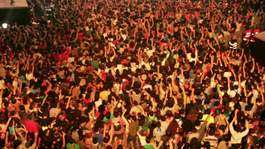 Crowd of people at concert Royalty-Free Stock Footage #2334623