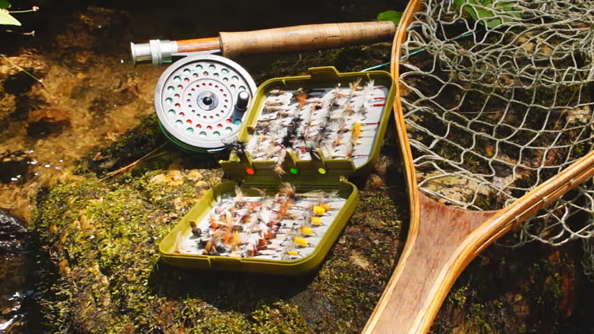 Fly Fishing in mountain stream