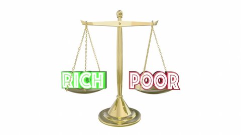 Rich Vs Poor Have or Not Scale Balance Class Warfare 3d Animation