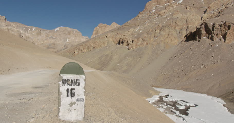 A Milestone on the Manali-Leh Highway