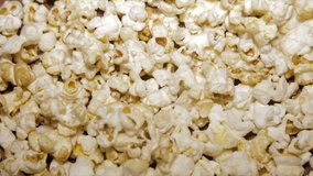 Popcorn sweet closeup.Full hd video