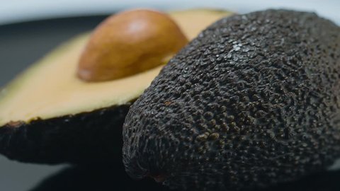 Sliced Avocado - very healthy fruit - close up shot Stock Video
