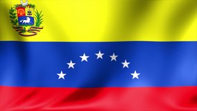 Venezuela Flag. Background Seamless Looping Animation. 4K High Definition Video.