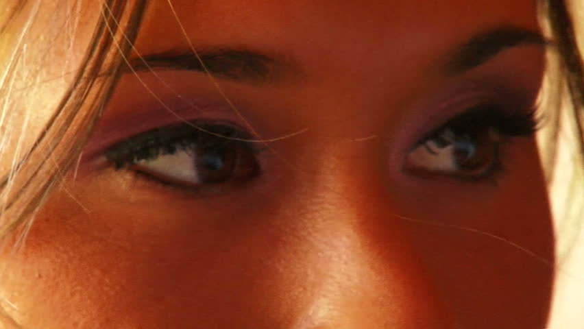 Close up shot of women's eyes.