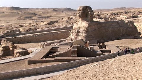 the Great Sphinx of Giza with the sphinx Temple pan
Cairo Egypt  unesco site