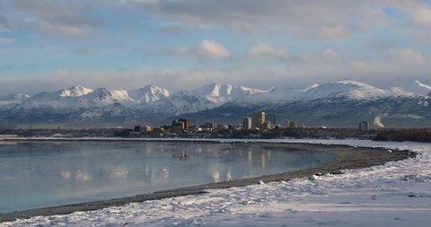 Anchorage Alaska Skyline Time Lapse