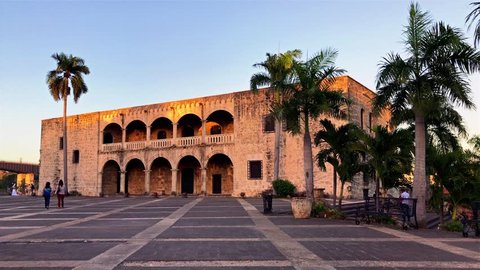 SANTO DOMINGO - DOMINICAN REPUBLIC - January 17, 2017 :Alcazar de Colon house of Christopher Columbus most important landmarks of the city. 