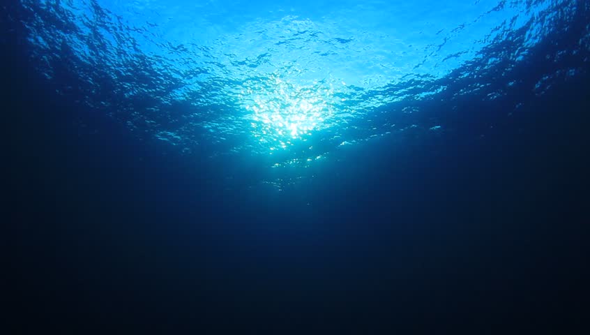 Underwater Ocean. Sunlight in Sea Stock Footage Video (100% Royalty