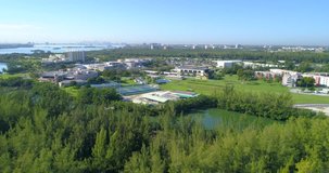 Aerial drone footage FIU Miami FL