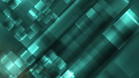 Abstract turquoise tech geometric squares motion design clip. Video animation Ultra HD 4K 3840x2160