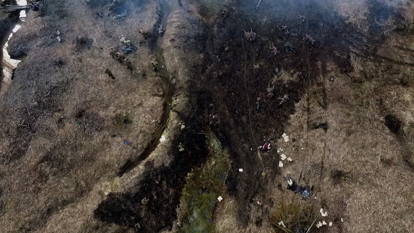 Battle is over aerial view