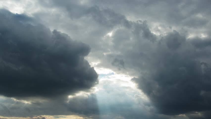 rain clouds, sun, timelapse
