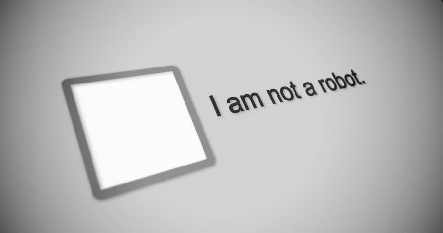 Extreme closeup shot of a user clicking on a I Am Not A Robot captcha checkbox. Perspective version. Royalty-Free Stock Footage #23495113