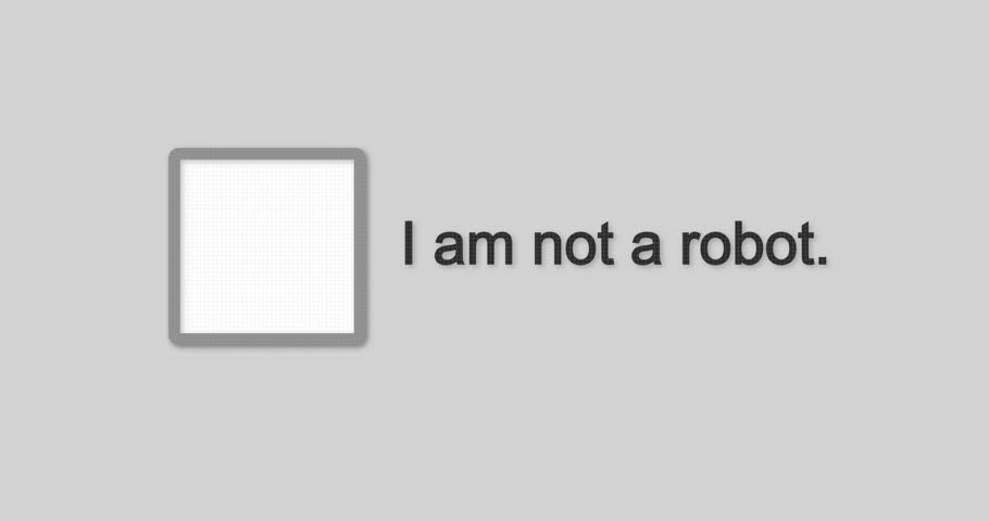Extreme closeup shot of a user clicking on a I Am Not A Robot captcha checkbox. Flat version.	 	 Royalty-Free Stock Footage #23495515