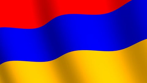 Waving flag of Armenia