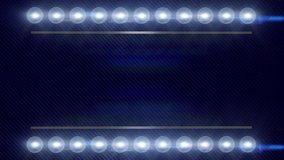 Bright blue navy colored flashing lights motion graphic advertising video background. 