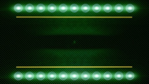 Bright green colored flashing lights motion graphic advertising video background. 