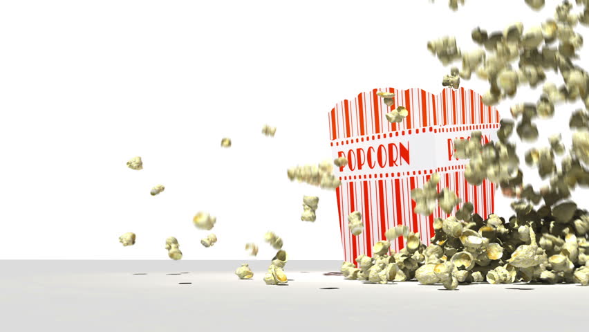 Popcorn box falls from above with popcorn. Comes with Alpha