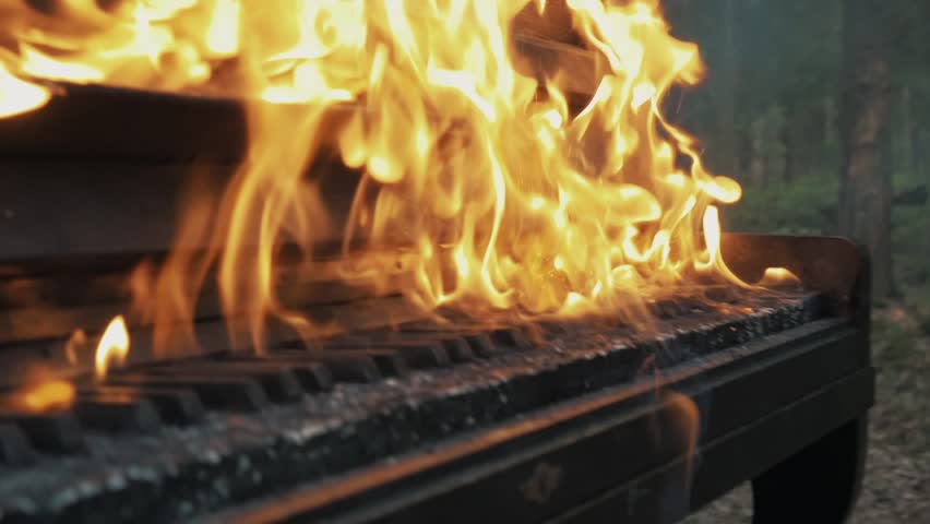 Burning piano