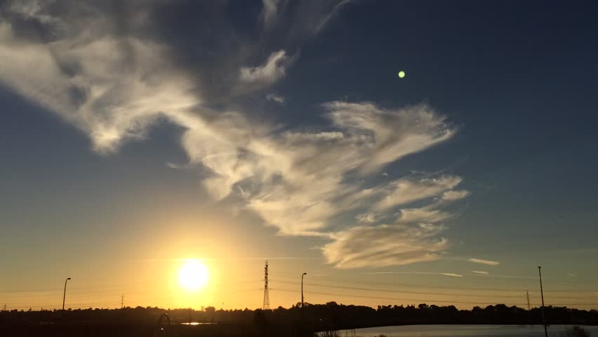 Sunset in the farm (time lapse)
