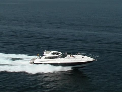Motor yacht at sea