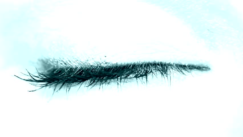 women's eye close up blue tinted