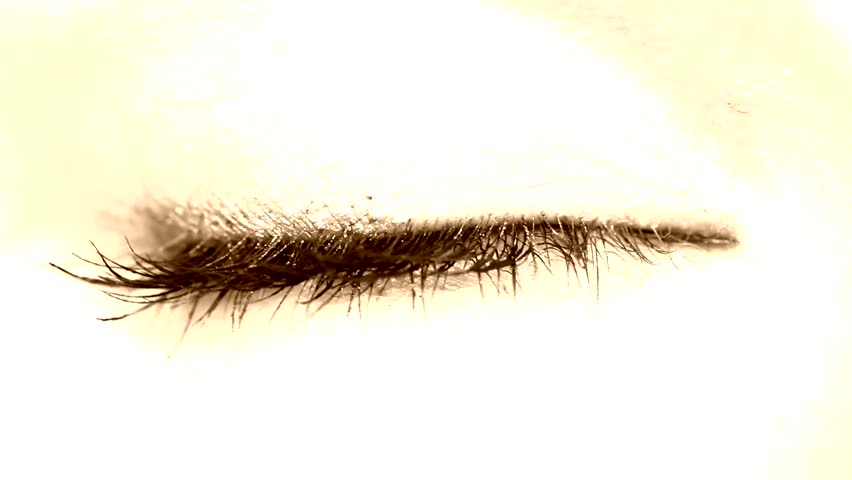 women's eye close up sepia tinted