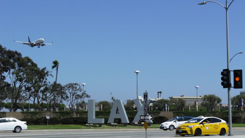 Landing at LAX airport. Royalty-Free Stock Footage #23556172