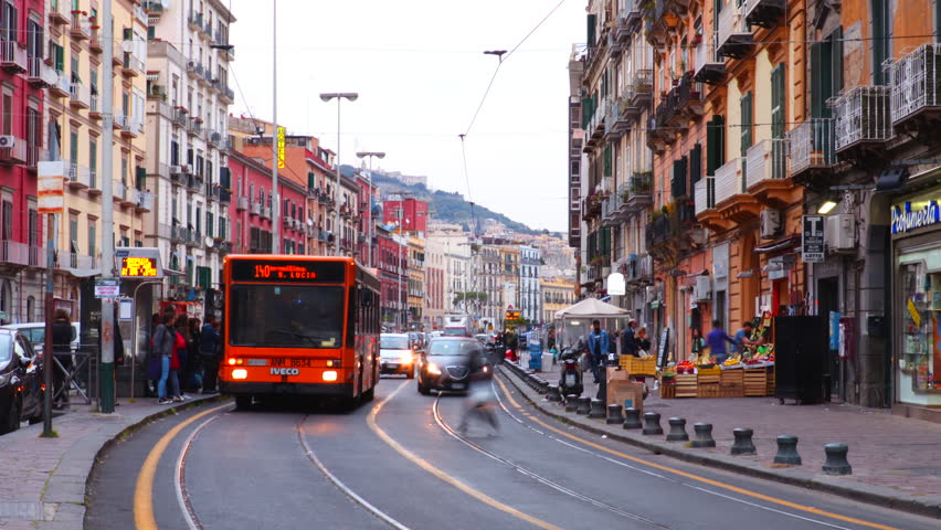 Time lapse of everyday life in Naples, Italy. Royalty-Free Stock Footage #23580991