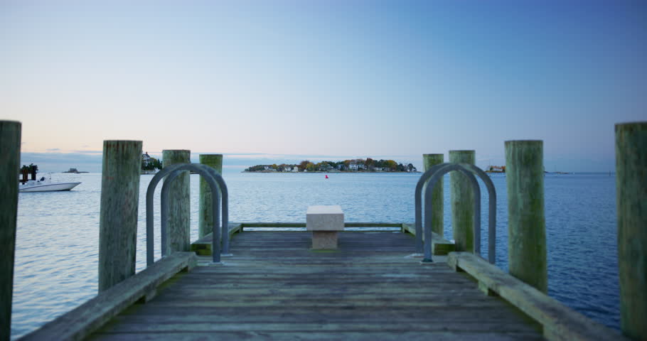 Sunrise time in a small coastal New England Town.