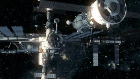 Spacecraft Docking To International Space Station. 3D Animation. - Powered by Shutterstock - Get 15% off with code: PIKWIZARD15