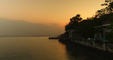 Time lapse of a sunrise in Fort Kochi, India.