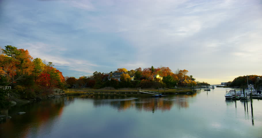 River front homes in a small New England town.