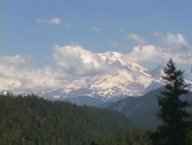 Time Lapse of Mt Rainier in Washington.