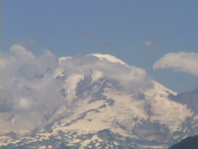 Time Lapse of Mt Rainier in Washington.