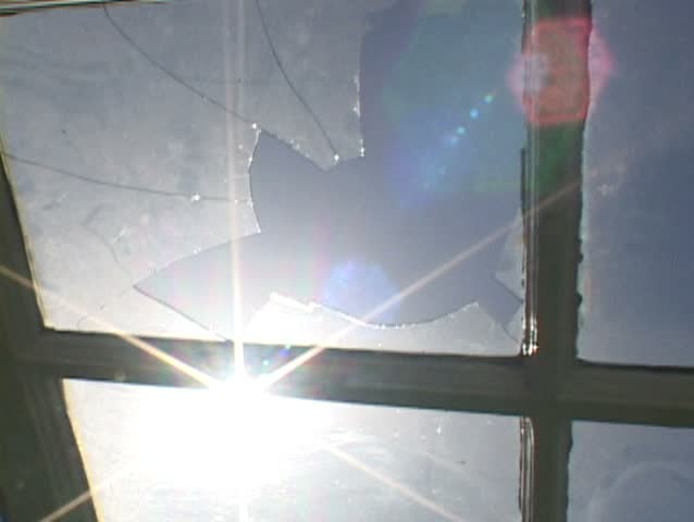 Solar Flare and star filter from hot, summer day in Oregon through window with