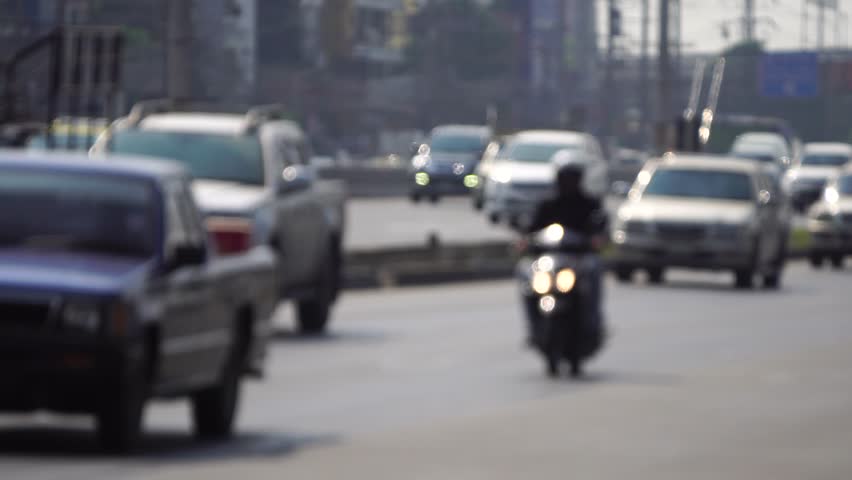 Blur of car on the road in Thailand