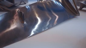 Metal milled parts is manufactured on the machine with great precision. Shot in motion - Powered by Shutterstock - Get 15% off with code: PIKWIZARD15