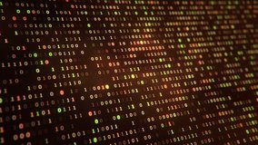 Technologic background with representation of binary code. Binary digits 1 and 0 in different configurations on colorful background. Animation of seamless loop. - Powered by Shutterstock - Get 15% off with code: PIKWIZARD15