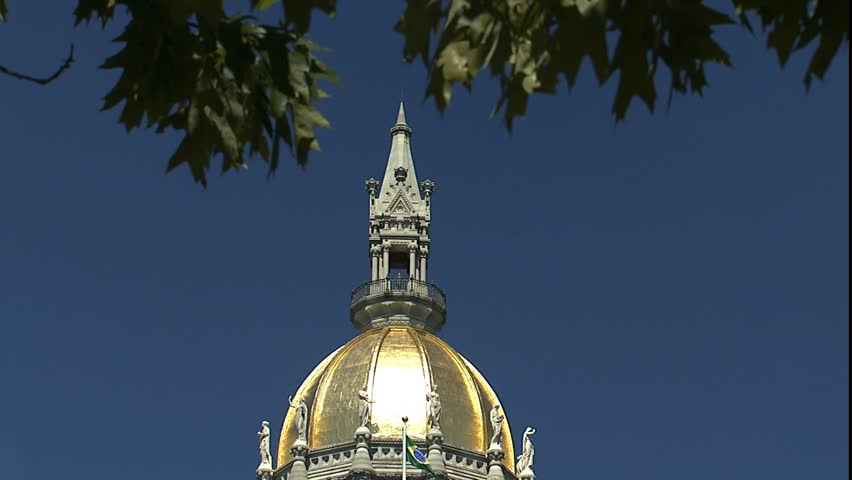 Dome of state Capitol building in Hartford, Connecticut