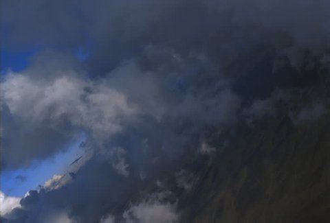 Topsy-turvy flight through clouds