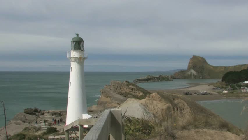 A small tourist beachside town north of Wellington, Castlepoint lighthouse was