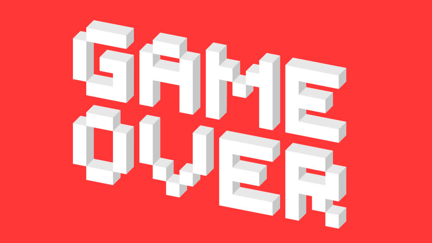 Game Over Pixel Art 3d Stock Footage Video 100 Royalty Free Shutterstock