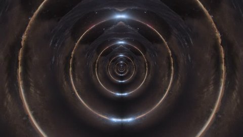 Mirror wave light ring infinite zoom abstract art 4k