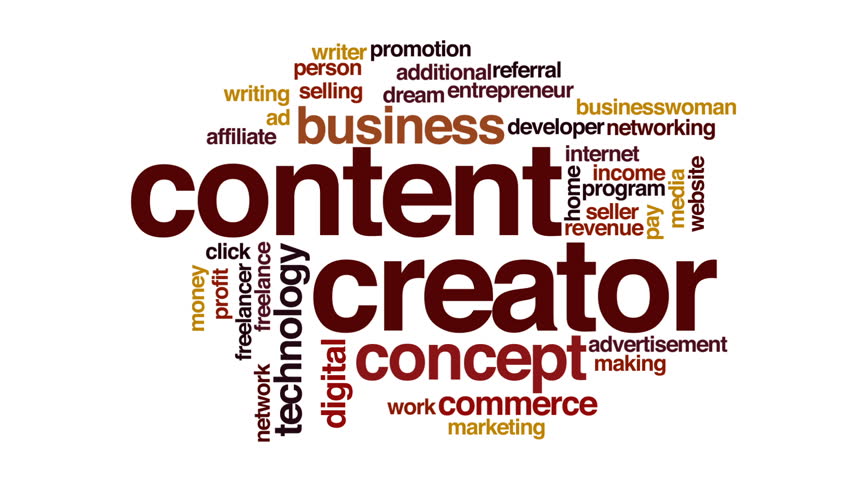 Content Creator Animated Word Cloud, Stock Footage Video (100% Royalty ...