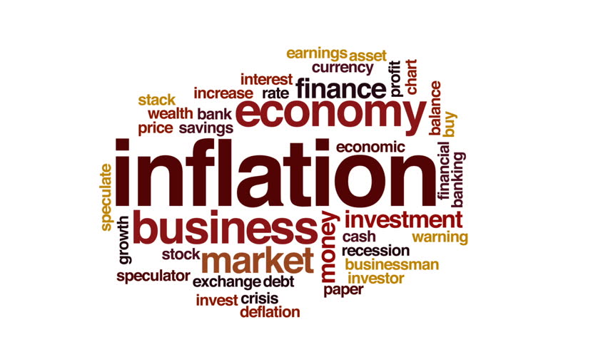 inflation animated word cloud text design Stock Footage Video (100% ...